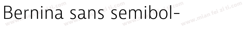 Bernina sans semibol字体转换